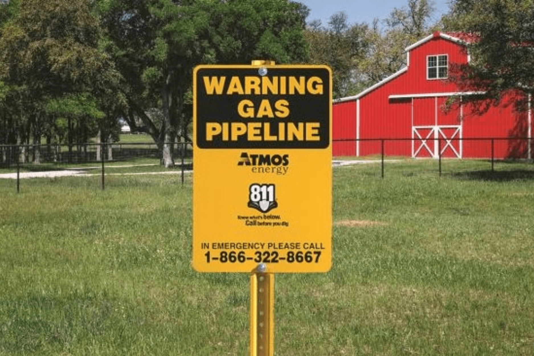Pipeline Right of Way Sign